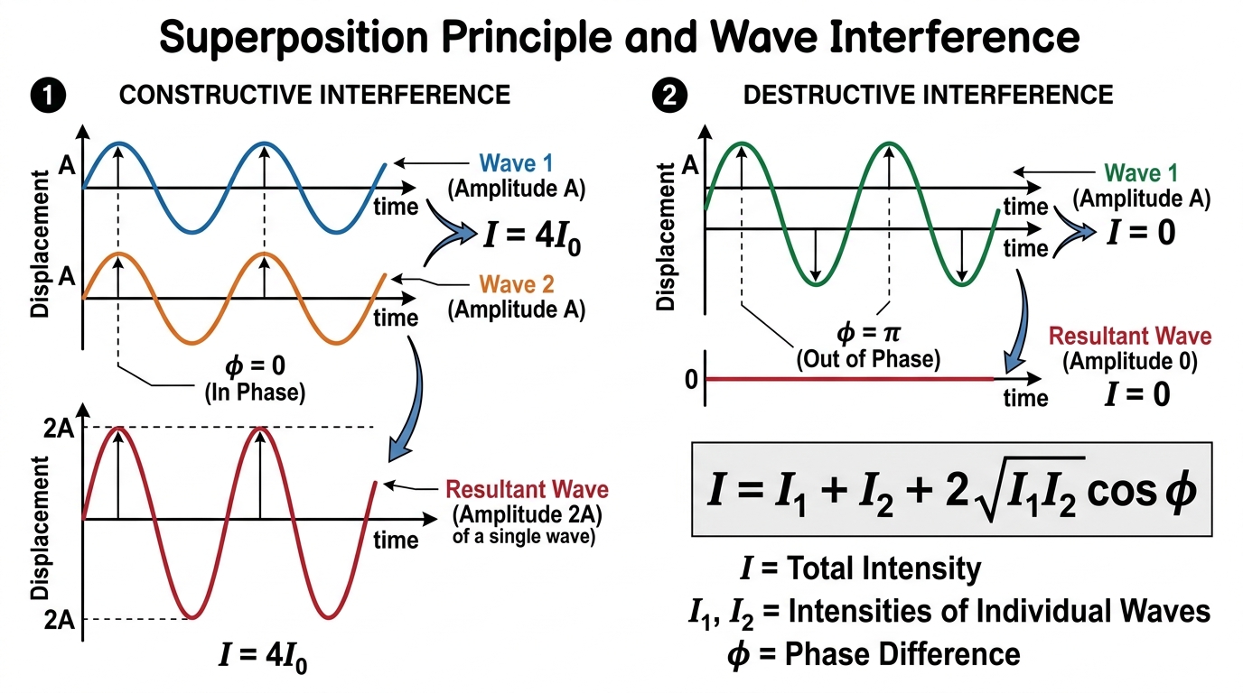 Fig 10.3 — Educational Diagram: Superposition Principle and Interference