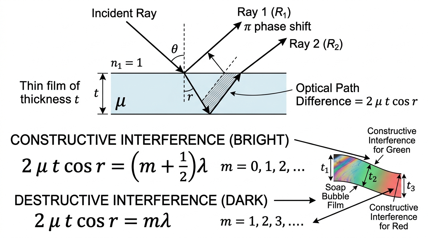 Fig 10.5 — Educational Diagram: Interference in Thin Films