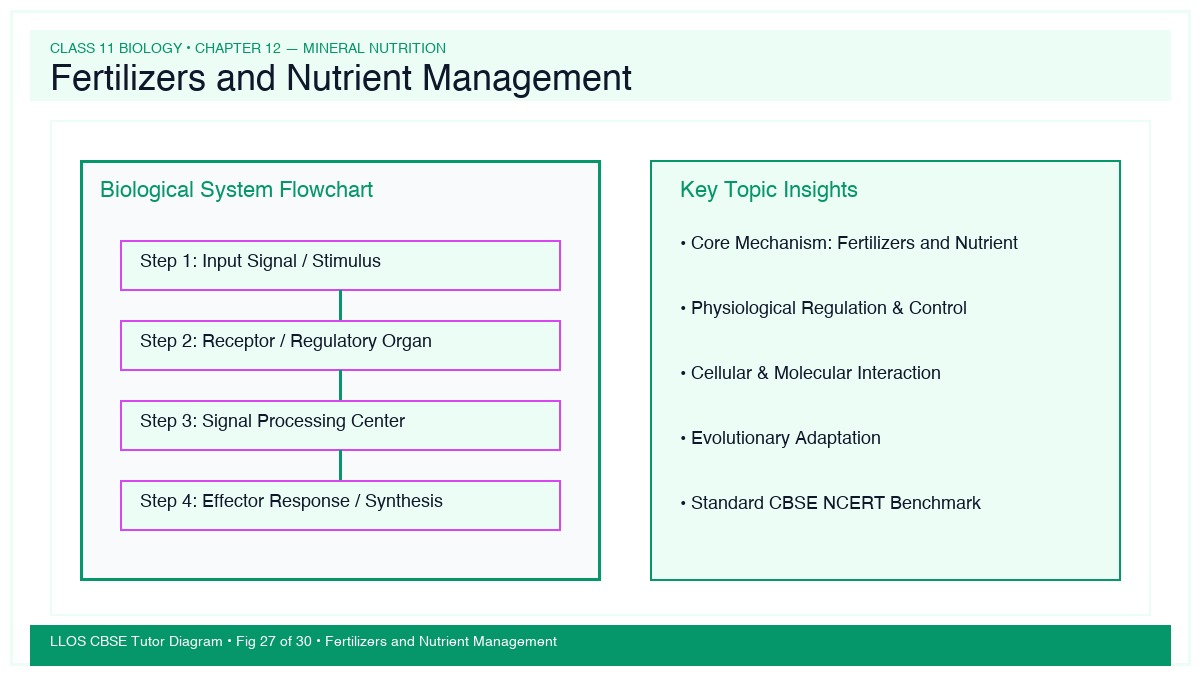 Fig 27 — Educational Diagram: Fertilizers and Nutrient Management