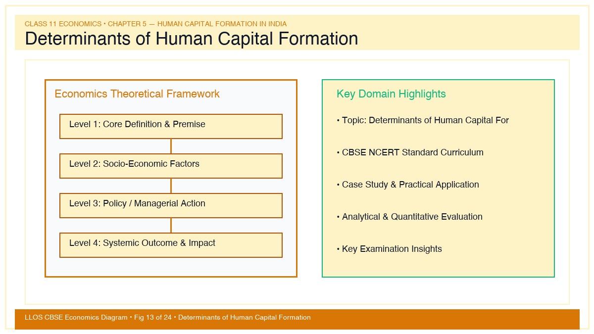 Fig 13 — Educational Diagram: Determinants of Human Capital Formation