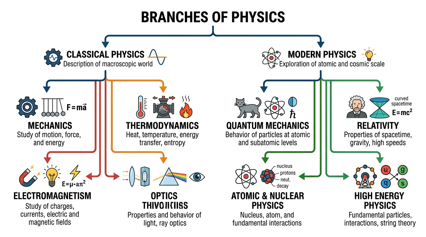 Fig 7 — Educational Diagram: Branches of Physics